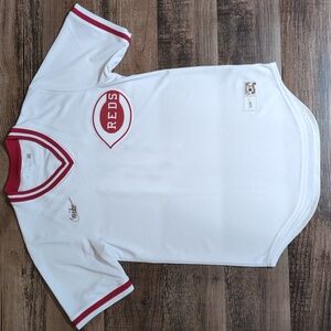 Nike Cooperstown Collection Cincinnati Reds Barry Larkin Home Jersey Size Small